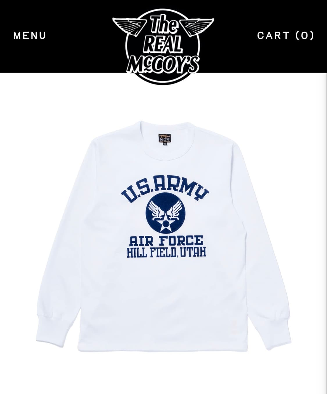 리얼맥코이 US ARMY AIRFORCE 롱슬리브 상품이미지1