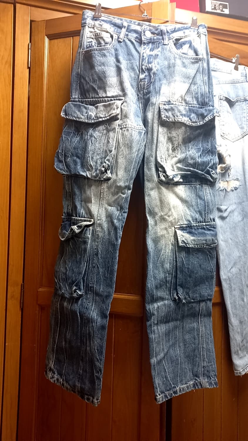 smokerise 스모크라이즈 카고팬츠 cargo pants 데님 청바지 상품이미지1