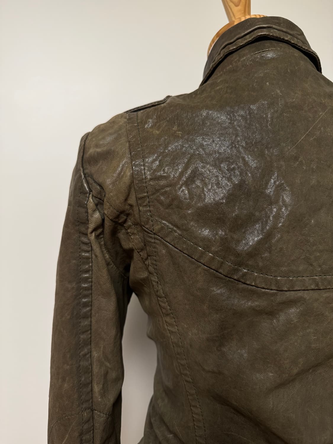 스터드 카키 브라운 자켓 상품이미지7