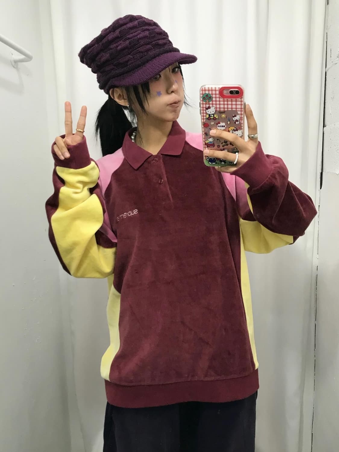 Supreme Paneled Velour L/S Polo - 22Fw 상품이미지4