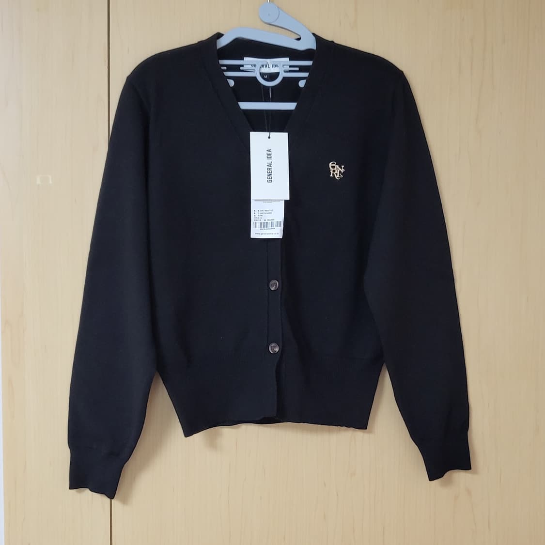 택달린새상품) 제너럴아이디어 GNRL 에센셜 가디건 블랙 m 상품이미지3