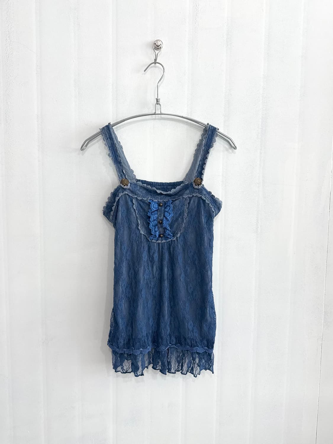 Axes Femme Blue Lace Camisole 상품이미지1