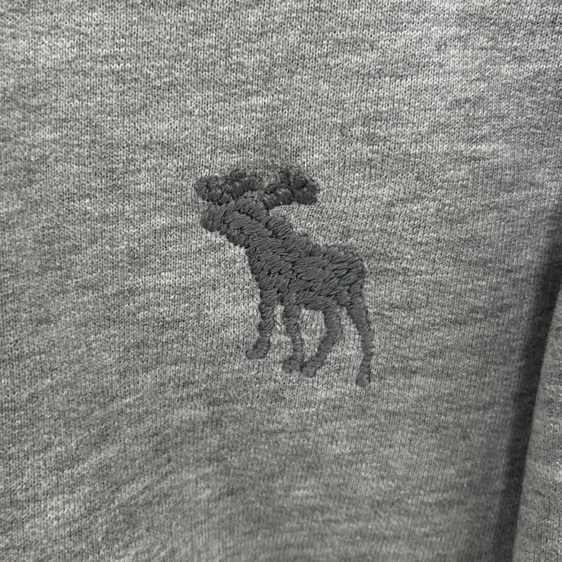 아베크롬비 자수로고 울프죠 투웨이 후드집업 그레이 상품이미지3