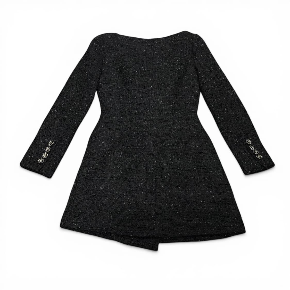 우먼S-M 셀프포트레이트 블랙 오프숄더 트위드자켓 상품이미지2