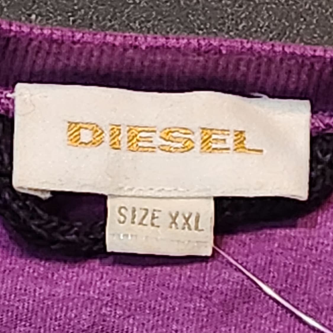 디젤 퍼플 배색 니트 (XXL / 오버핏) 상품이미지2