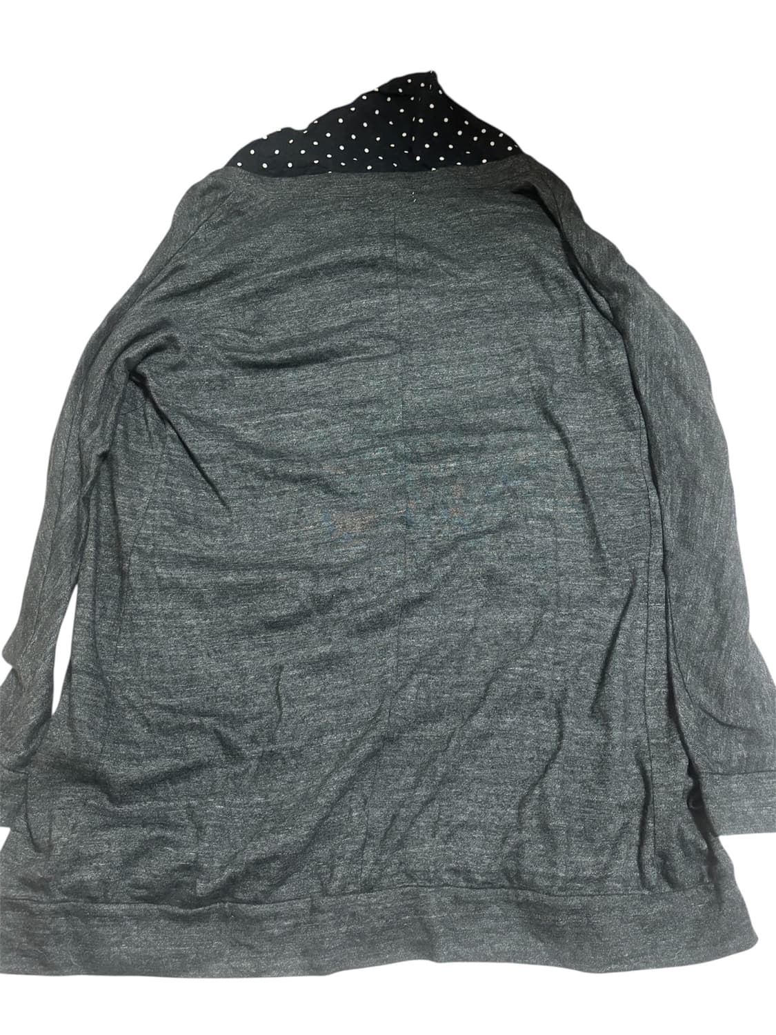 Lepsim 빈티지 도트 땡땡이 가디건 레이어드 롱 셔츠 티 모리걸 상품이미지2