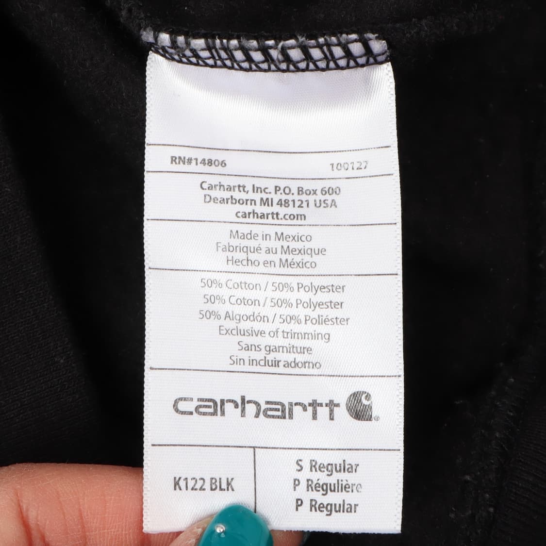 칼하트 블랙 k122 루즈핏 후드집업 상품이미지8