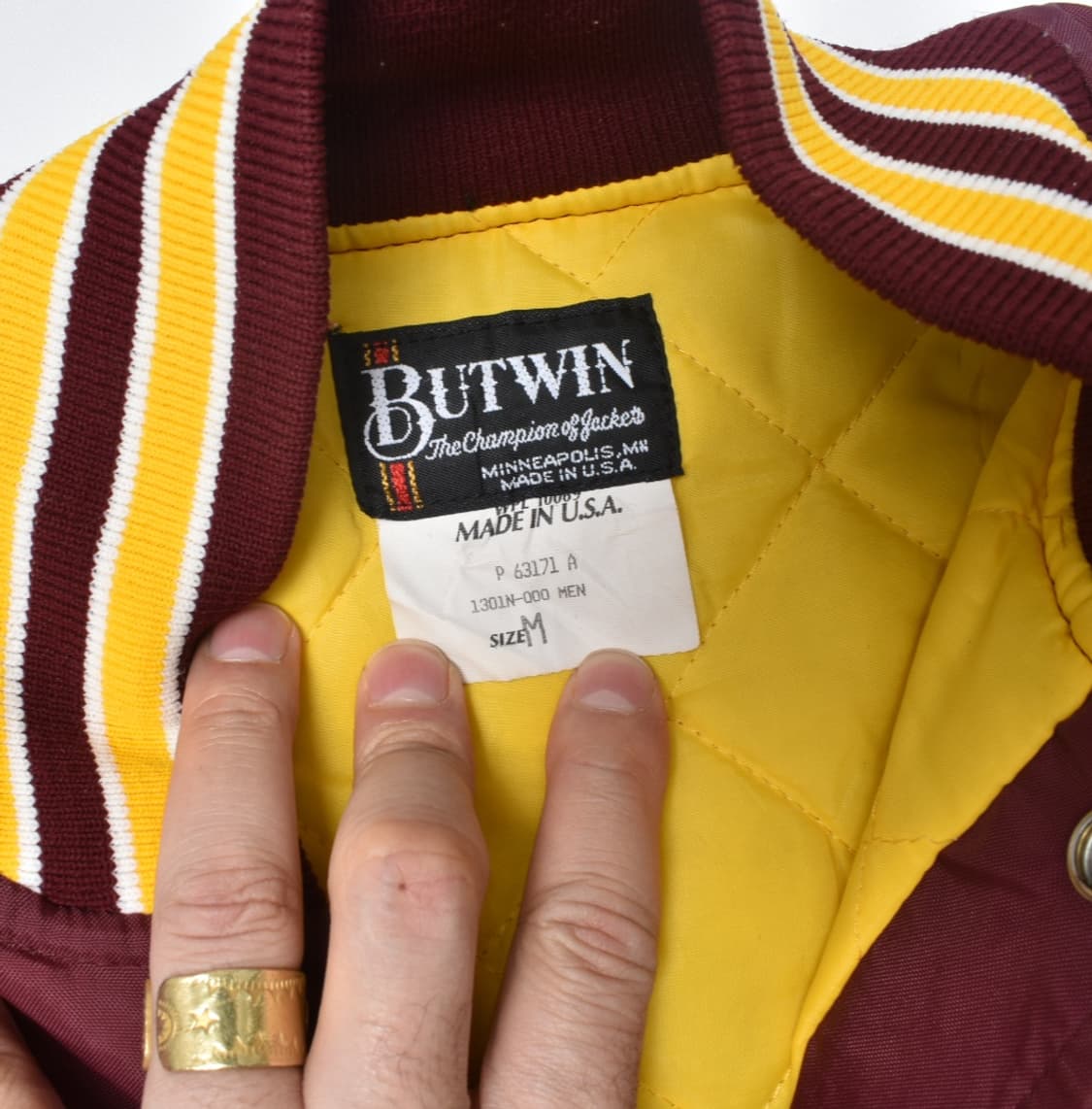  80S 버트윈 새턴 바시티자켓 XL N0651 상품이미지6