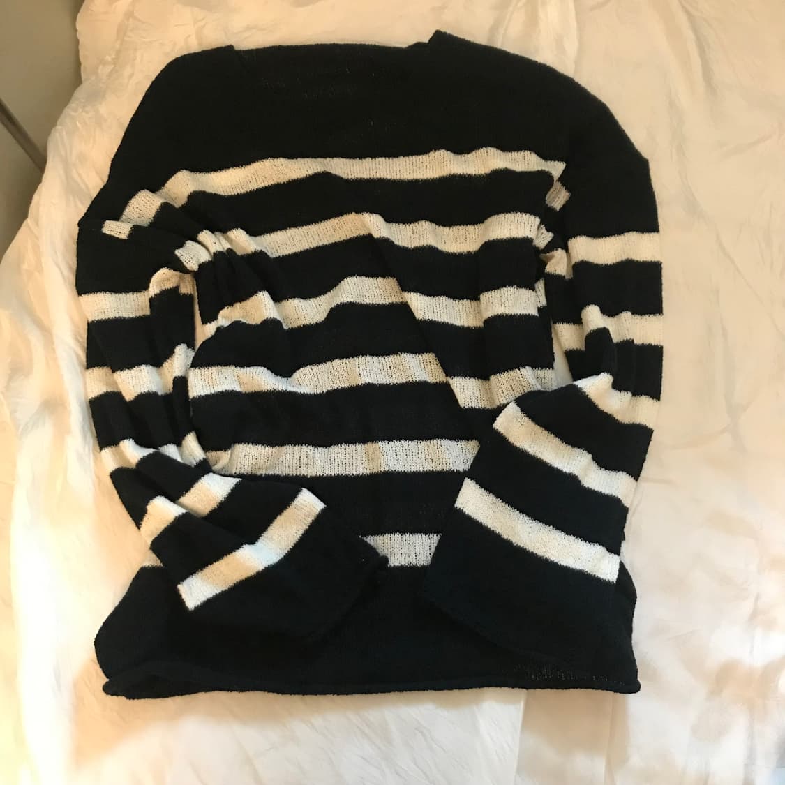 Vintage 빈티지 고스펑크 스트라이프 그물 니트 상품이미지2