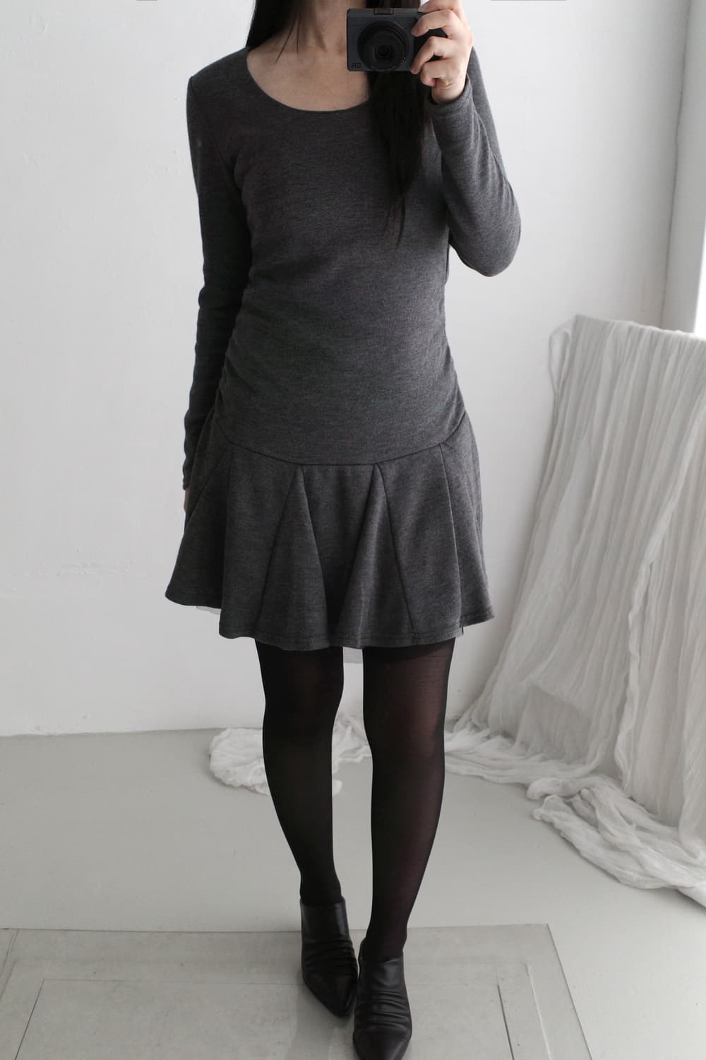 shirring flared one-peice 상품이미지6