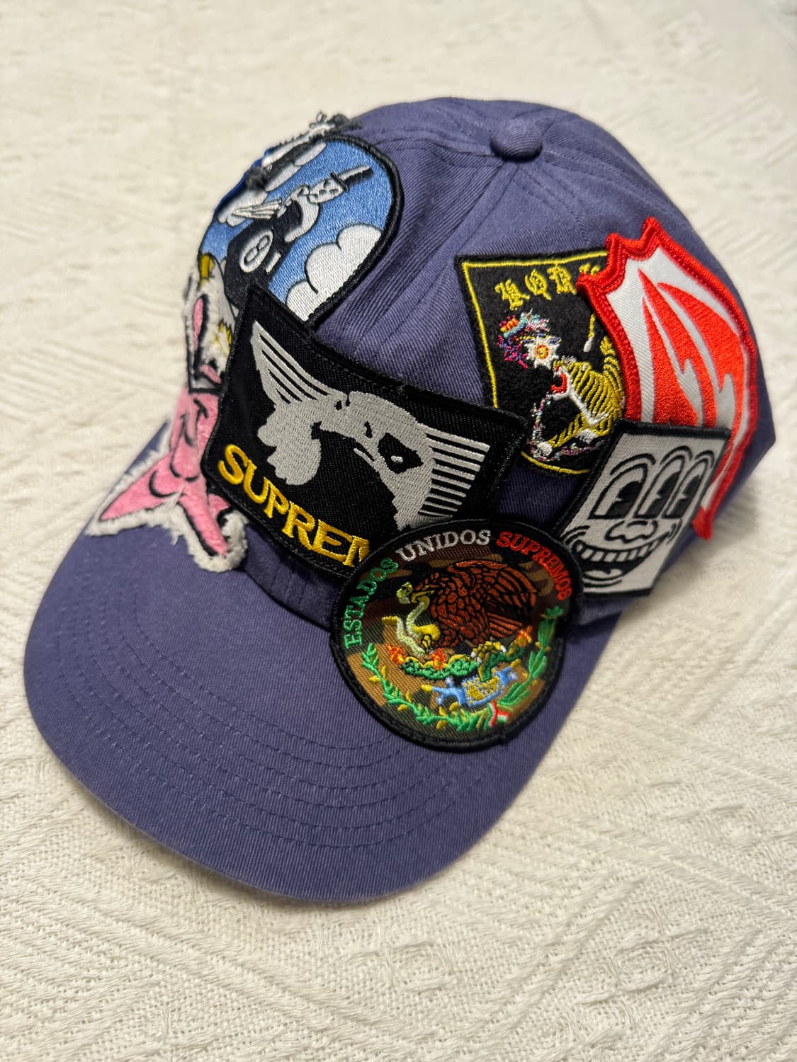 슈프림 패치스 6-패널 네이비 - 25SS 상품이미지1