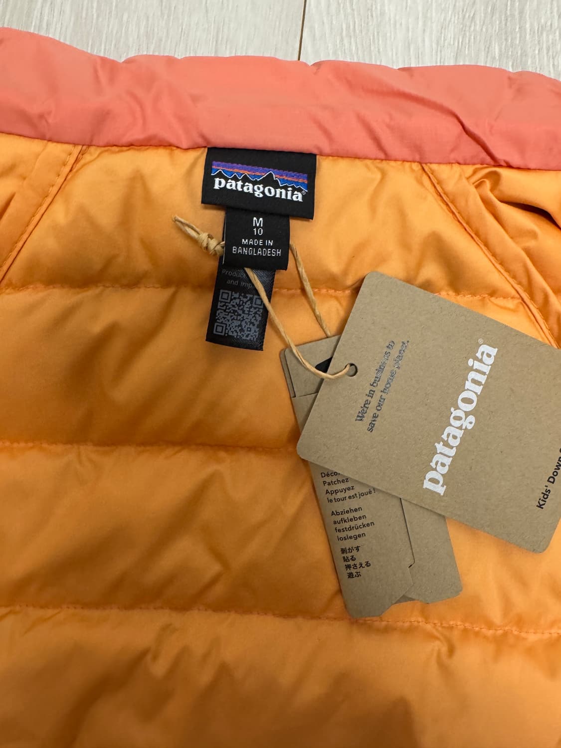 파타고니아 다운 스웨터 키즈 핑크  상품이미지5