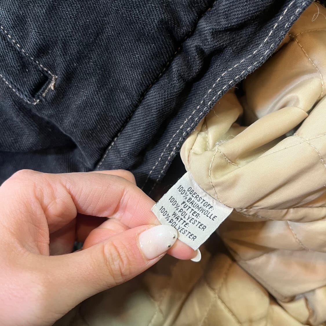 Vintage Camargue 스티치 블랙 데님 자켓 상품이미지5