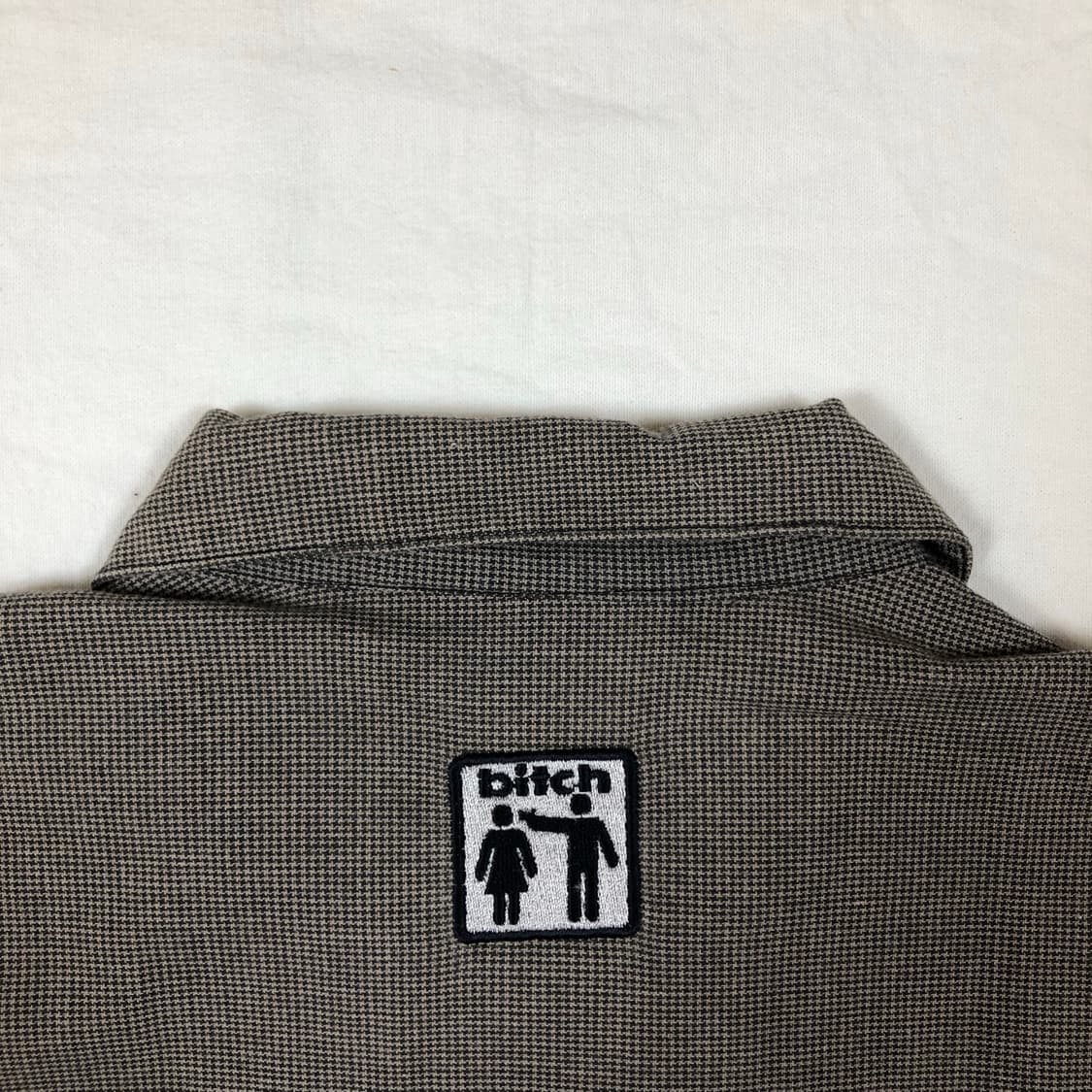 90s 비치스케이트보드 bitch 포켓 체크 지퍼셔츠 상품이미지7