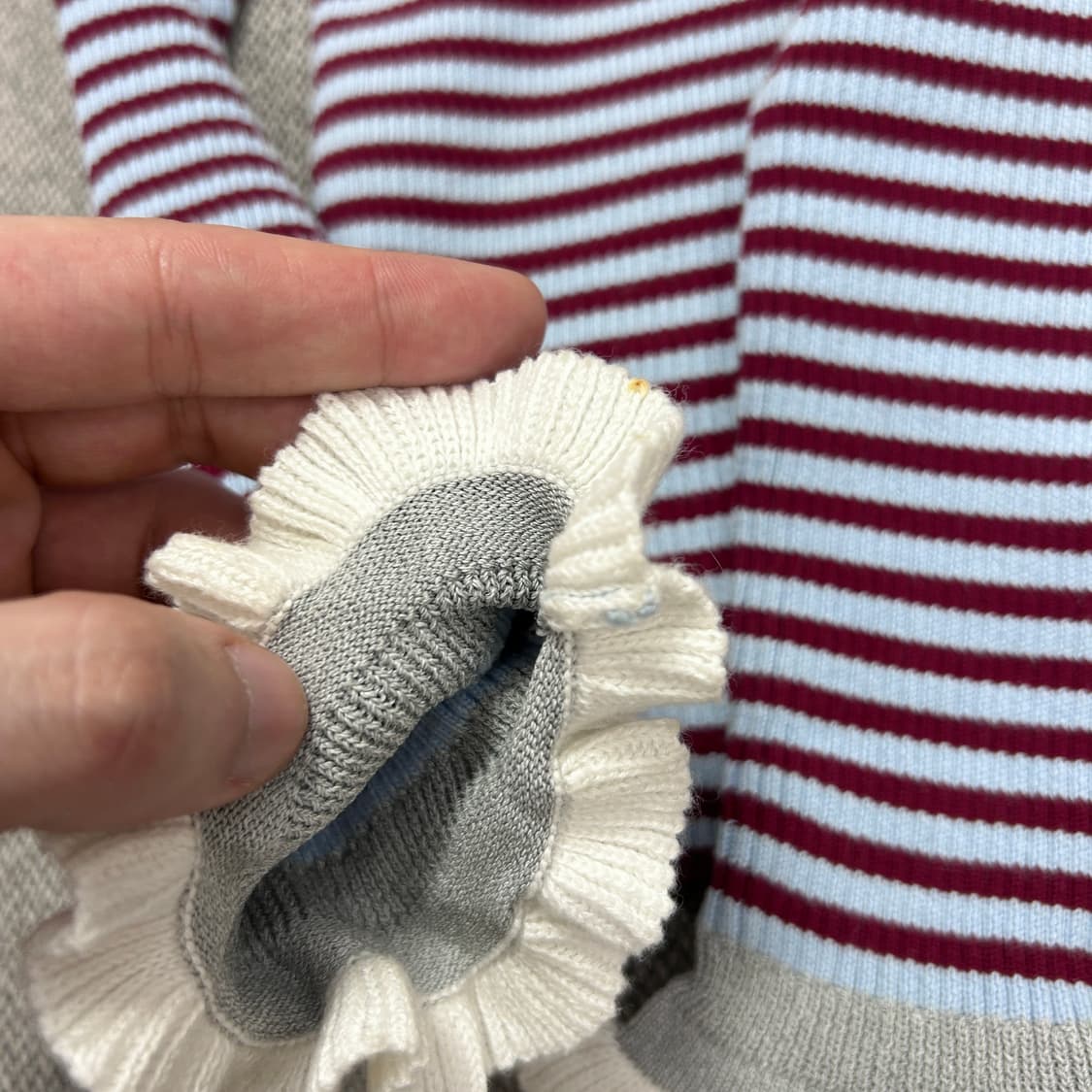 겐조 우먼스 스트라이프 퍼프 골지니트(S) 상품이미지3