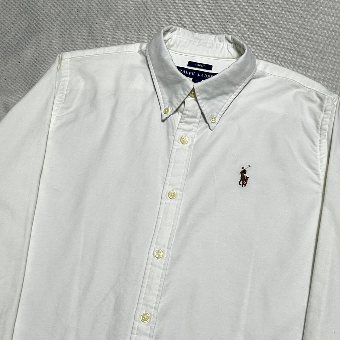 8 랄프로렌 여성용 슬림핏 화이트 코튼 셔츠 상품이미지1