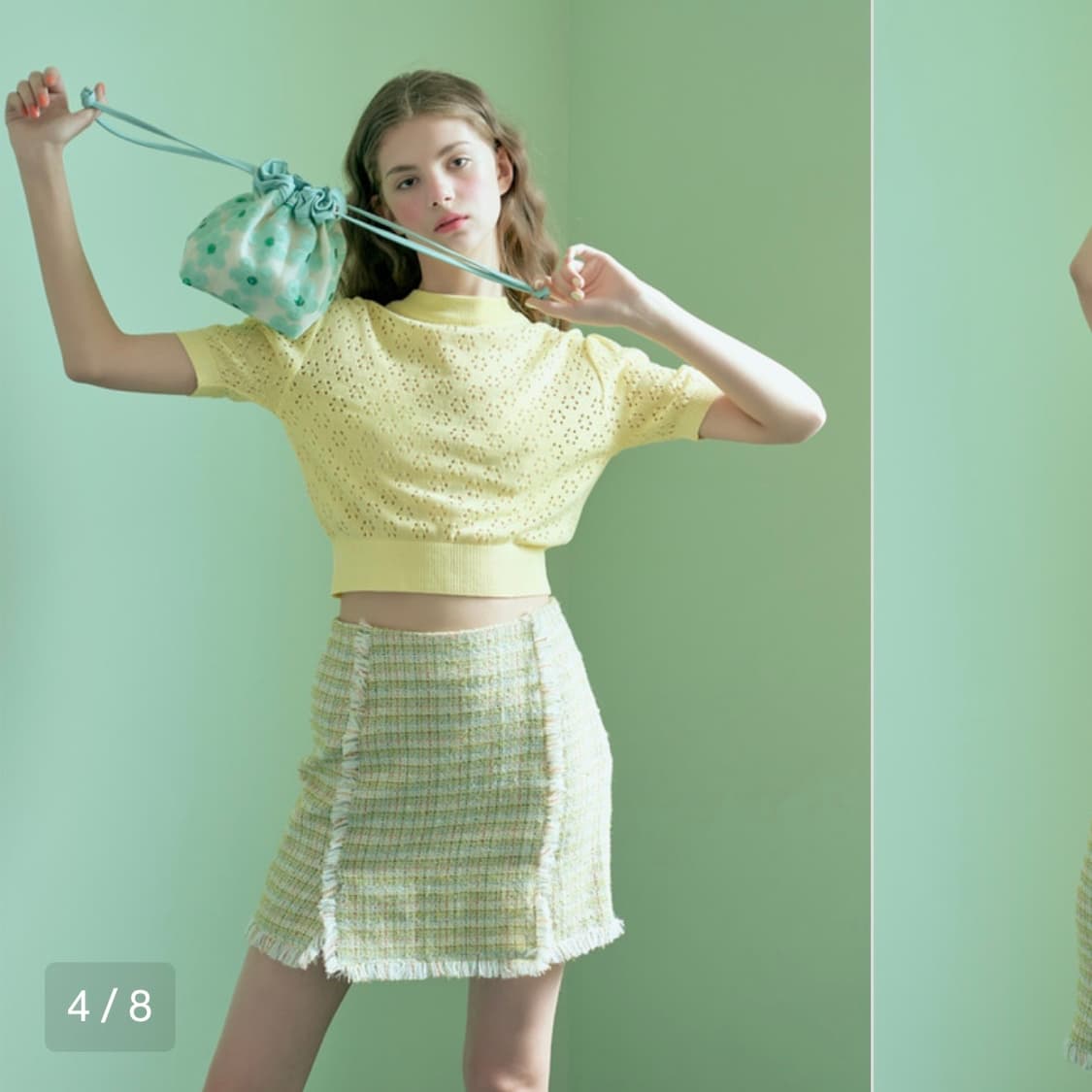 마가린 핑거스 Punching Knit - Yellow 상품이미지3