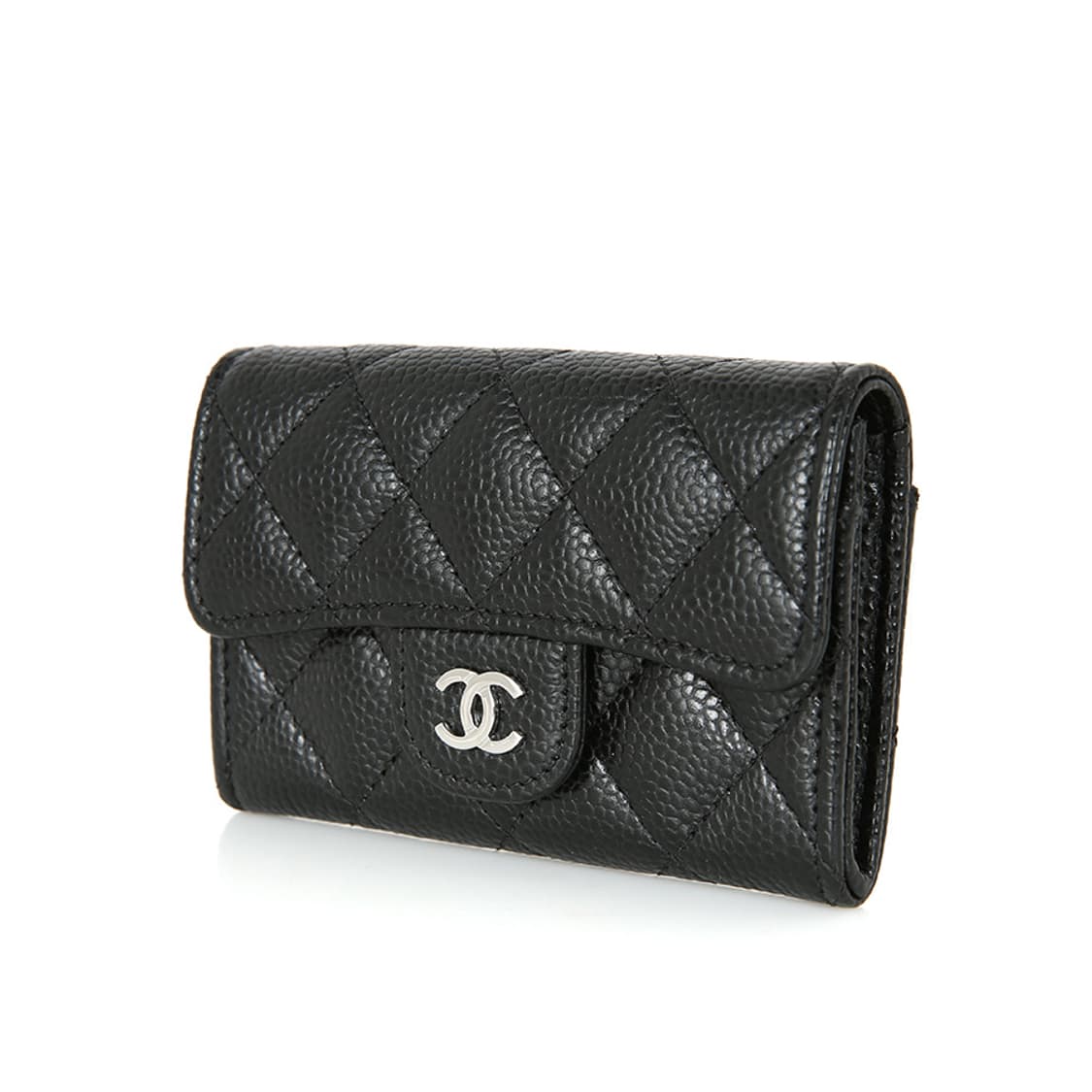 샤넬 클래식 캐비어 플랩 카드지갑 똑딱이 블랙 지갑 AP0214 상품이미지2