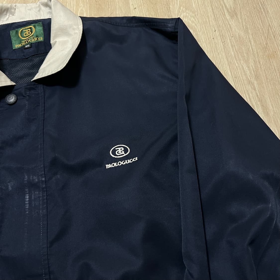 파올로구찌 로고 카라 바람막이 자켓 XL/105  상품이미지3
