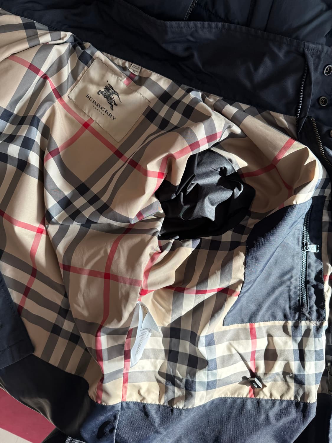 버버리 2 in 1 (필드자켓+오리털패딩), M 100-105 네이비 상품이미지8