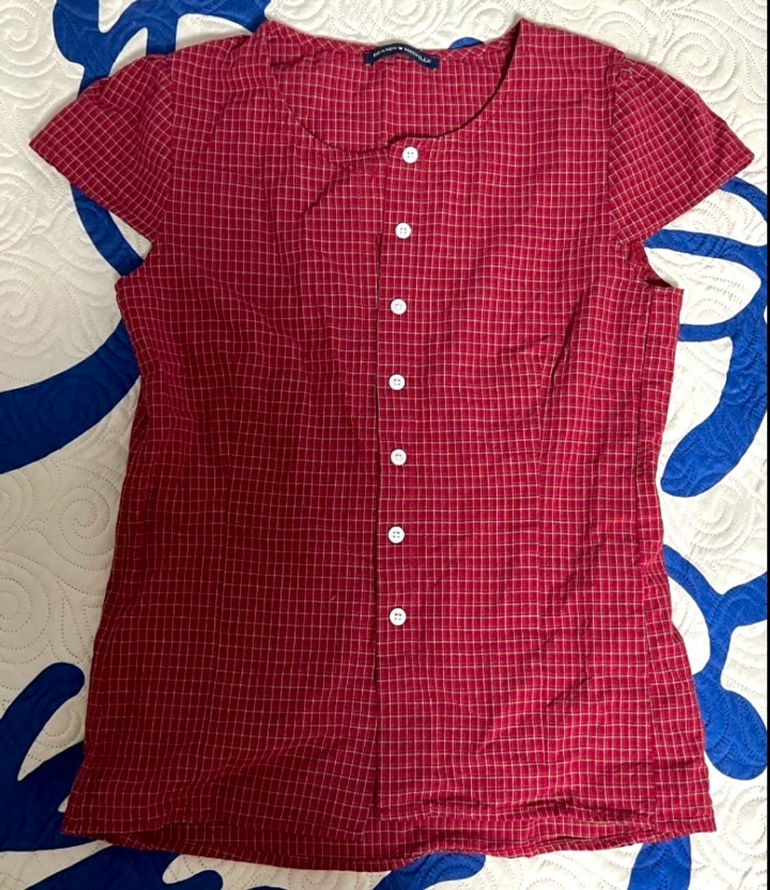 브랜디멜빌 rue plaid top 레드 체크 셔츠 상품이미지2