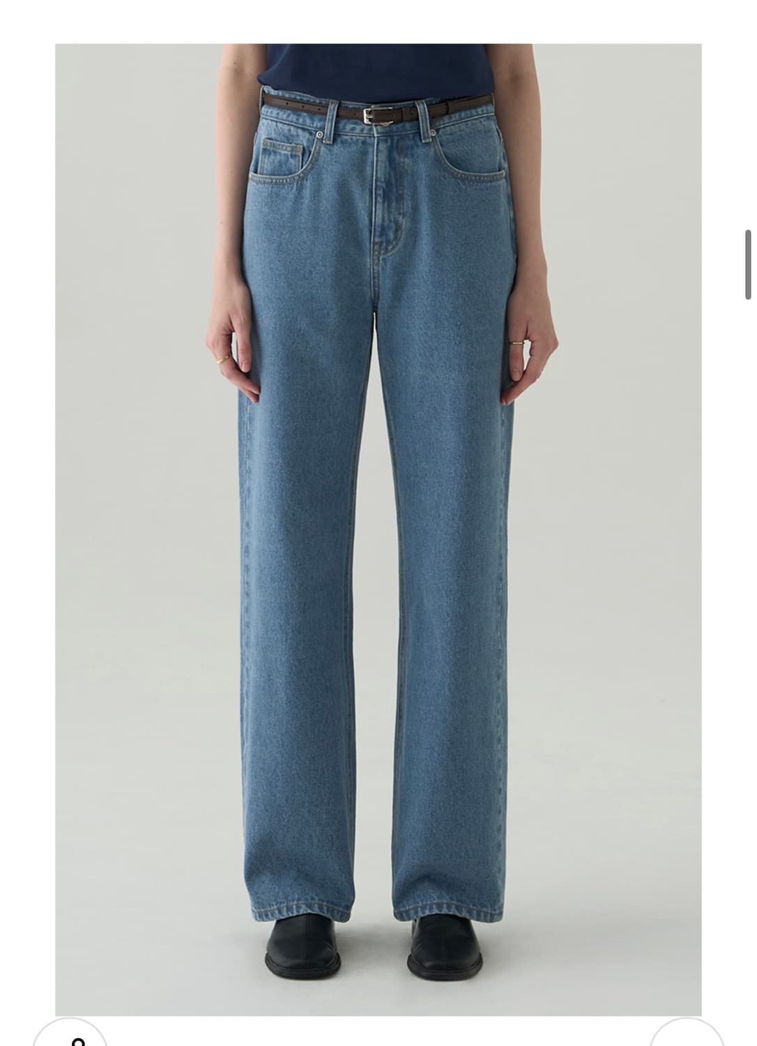 (새상품)(L) 드로우핏 우먼 코어 스트레이트 핏 데님 팬츠 L.BLUE 상품이미지4