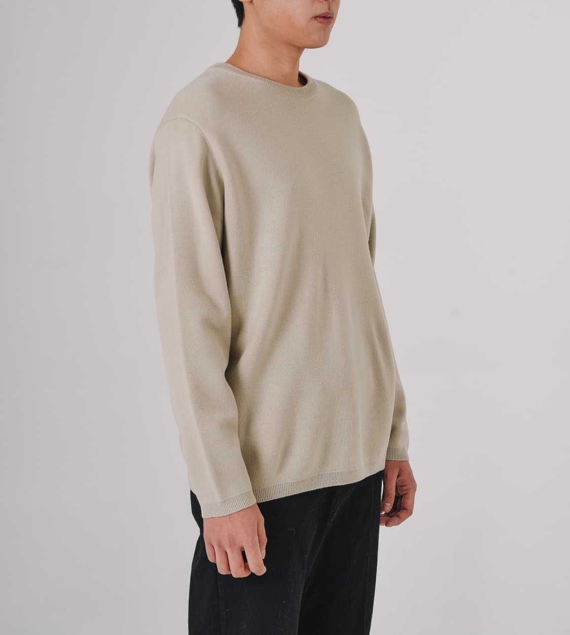 무신사 파인 울 세미오버 니트 라이트베이지(M)새상품팝니다 상품이미지2