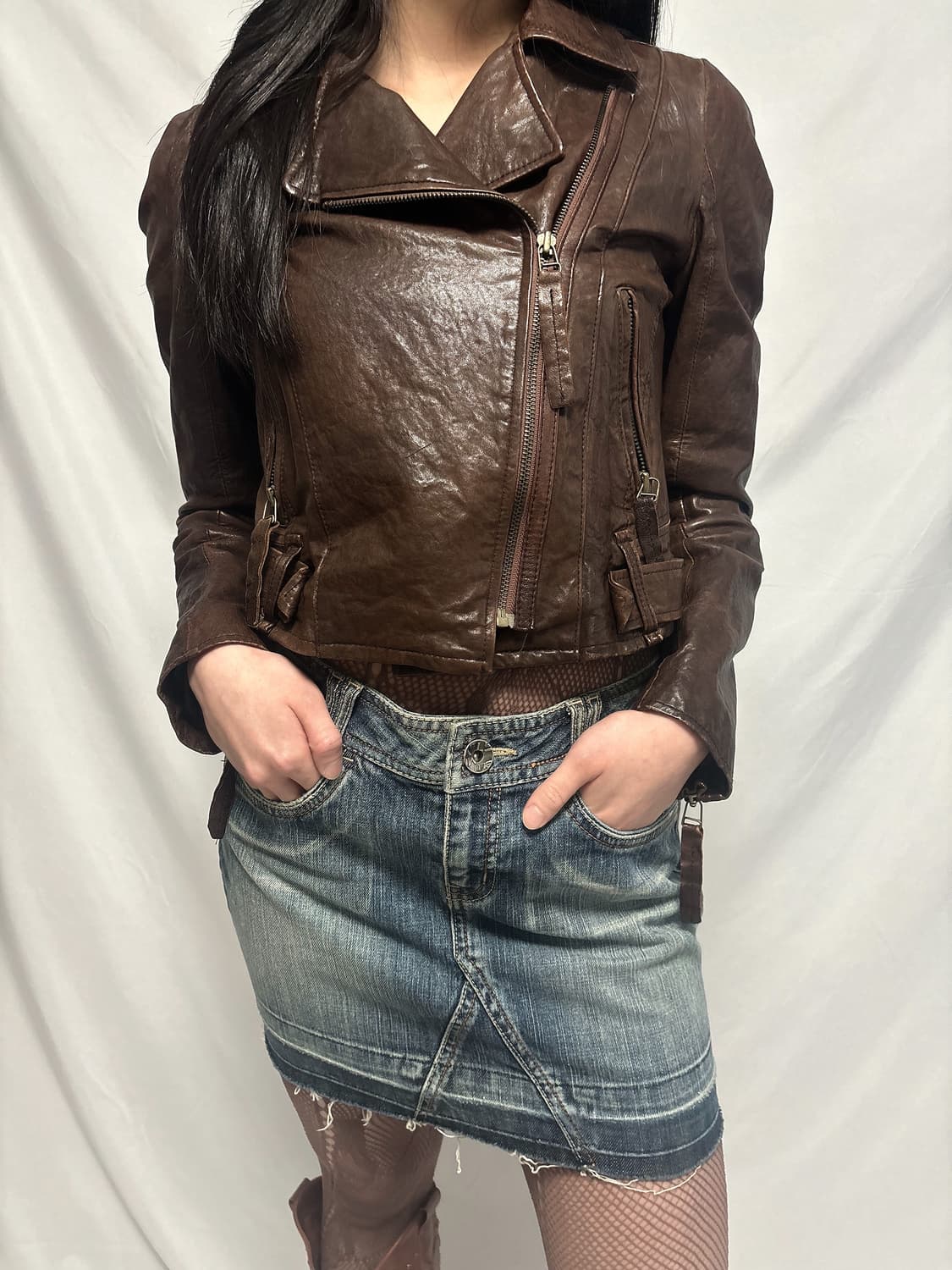 빈티지 브라운 양가죽 자켓 상품이미지3