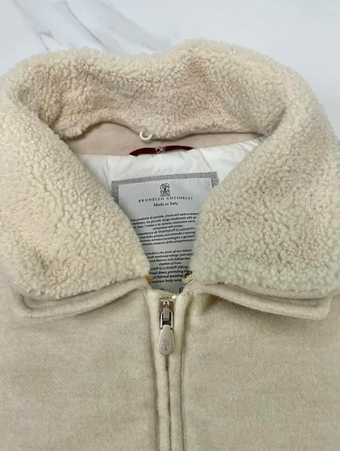 브루넬로 쿠치넬리 캐시미어 시어링 경량 패딩 자켓 48 상품이미지2