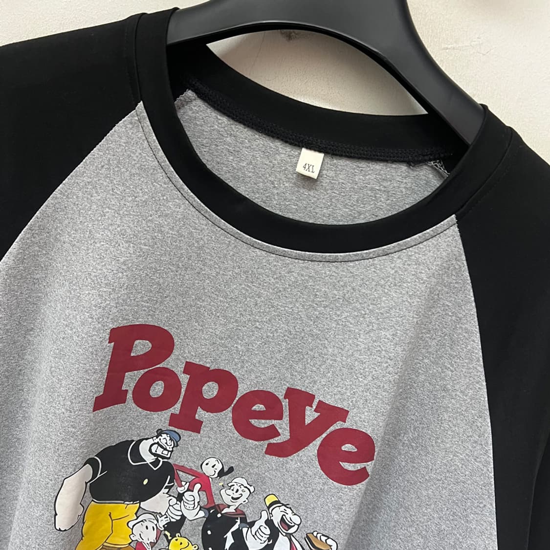 VTG 뽀빠이 래글런 반팔티 4XL 상품이미지3