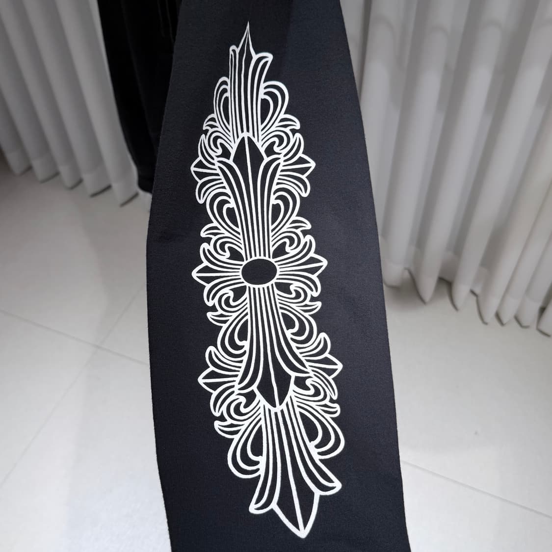 (A+/XL) / 크롬하츠 플로랄 홀스슈 말굽 후드티 블랙 상품이미지3