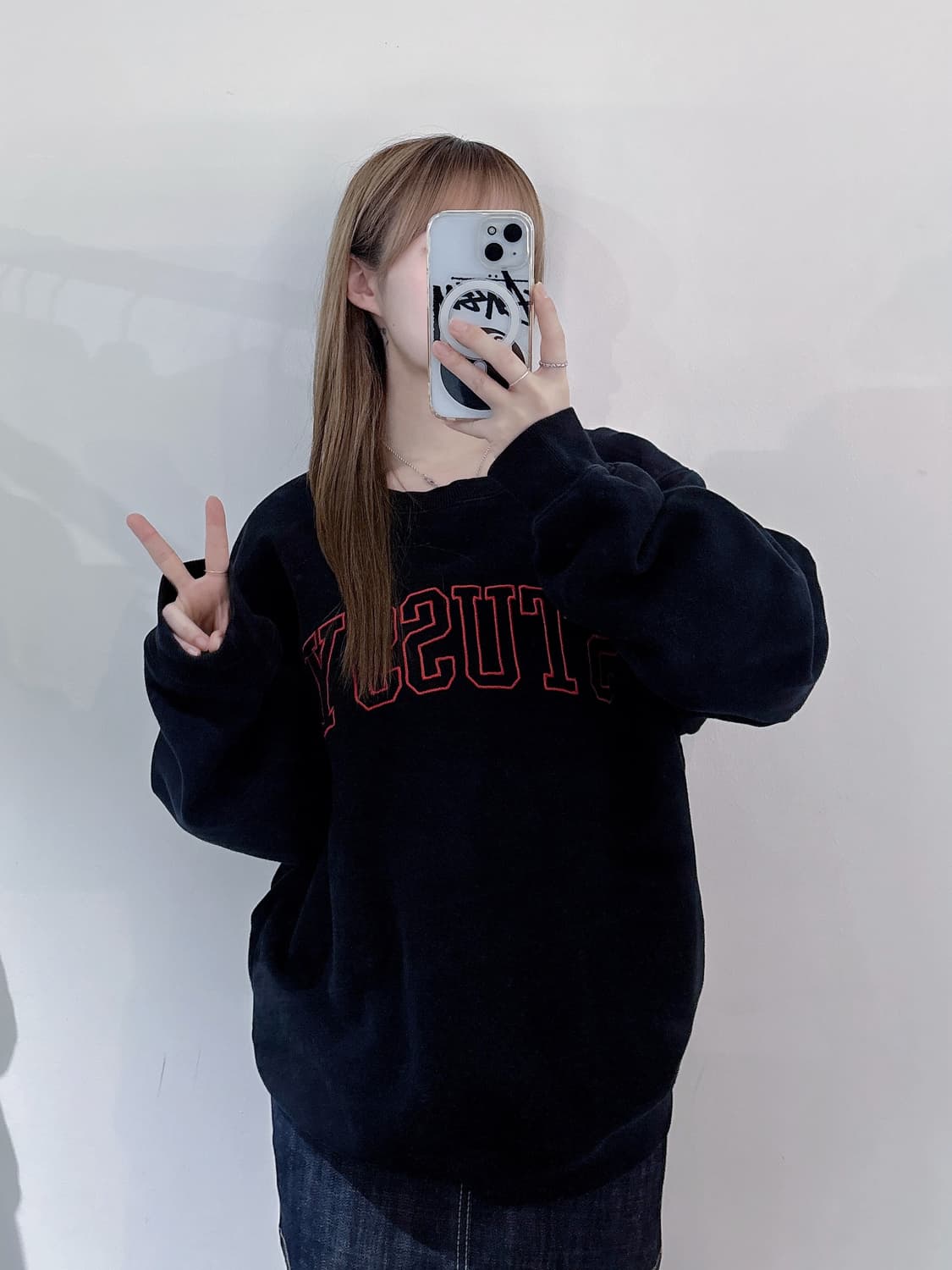 스투시 00‘s 스펠로고 맨투맨 상품이미지2