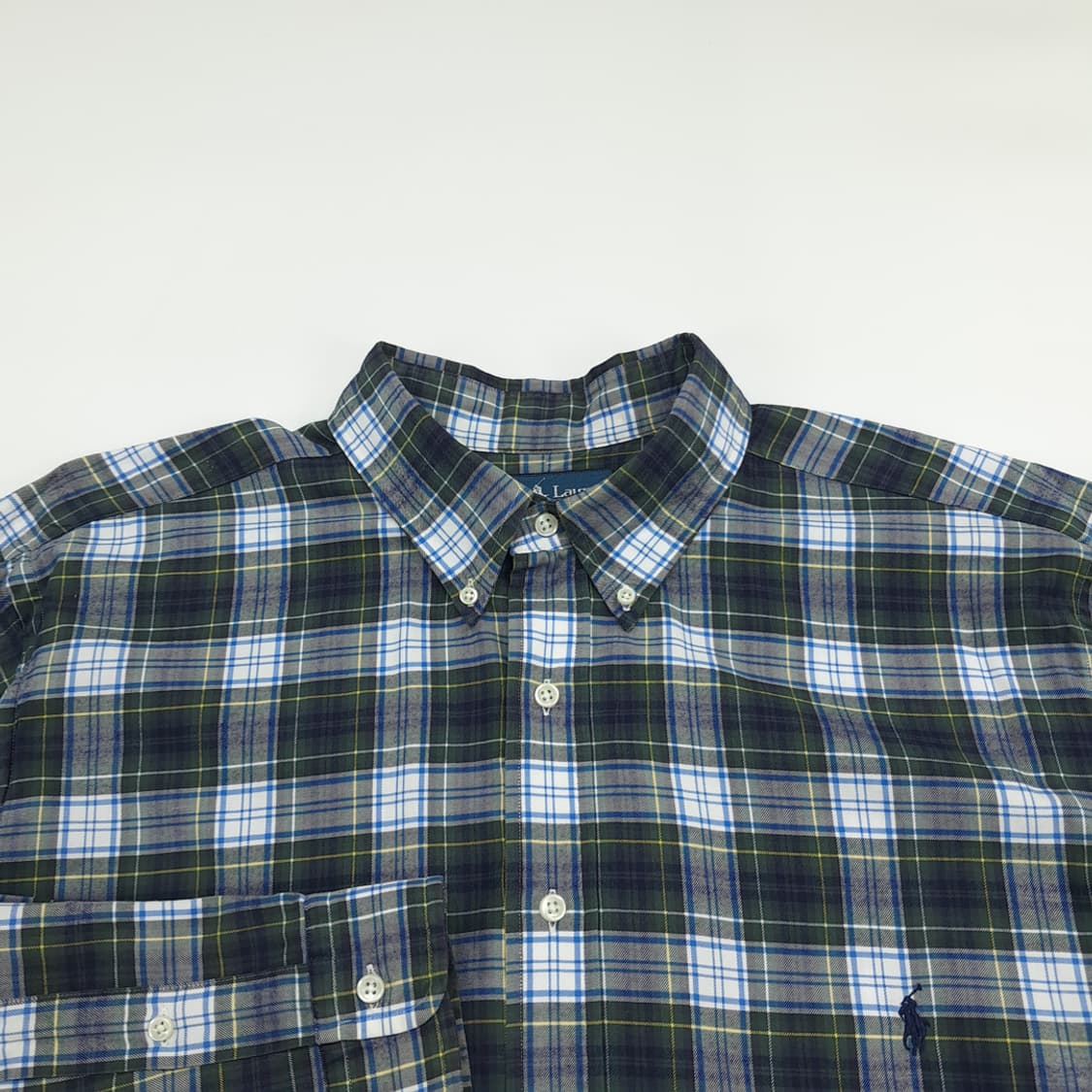 Co964 XL Tall 폴로 랄프로렌 모던블랙워치 타탄체크 긴팔 셔츠 상품이미지3
