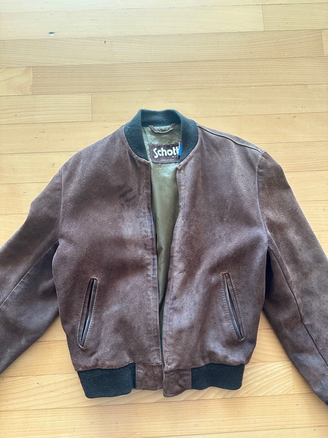 쇼트 빈티지 스웨이드 자켓 42 상품이미지1