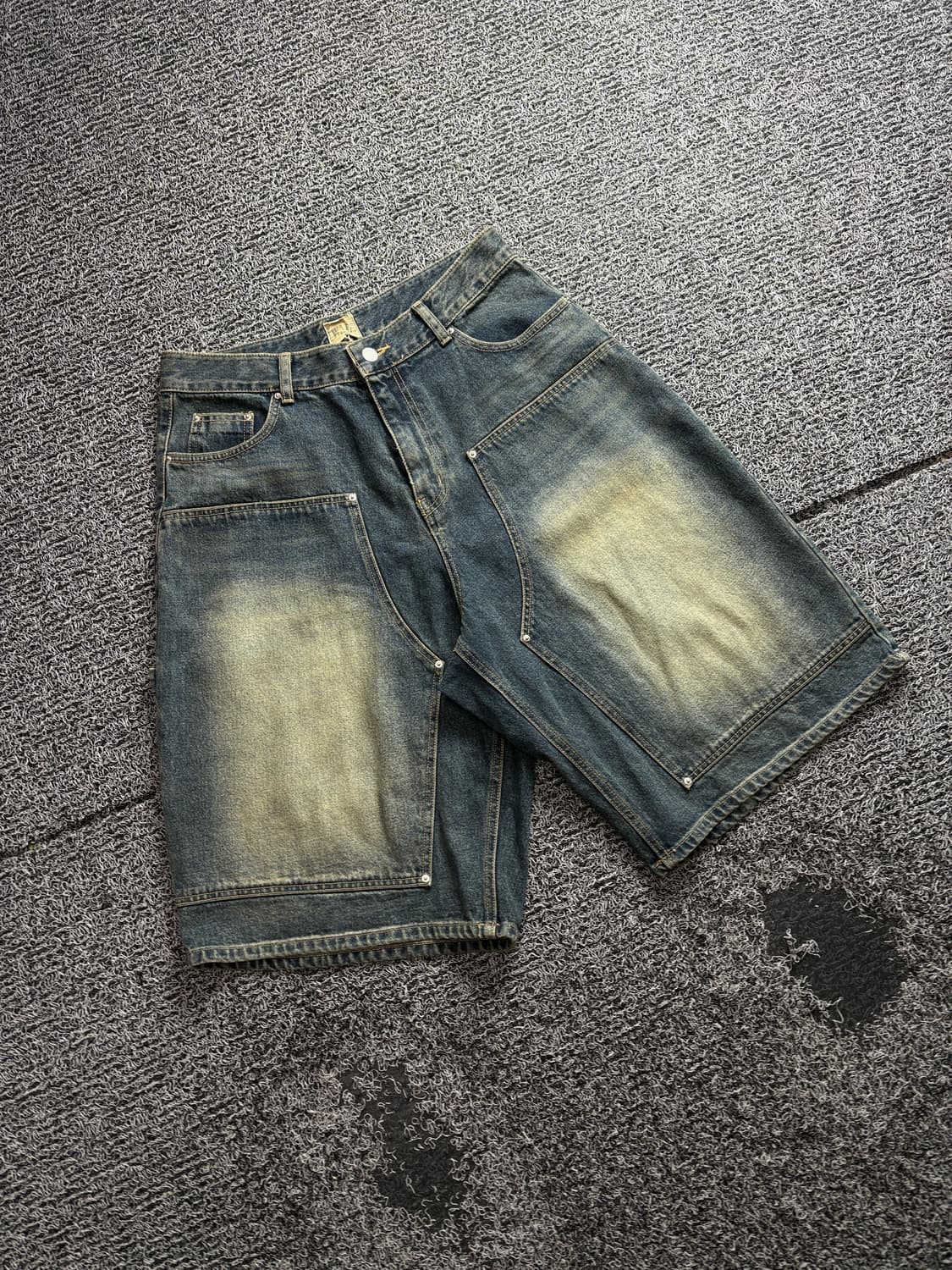 빈티지 데드스탁 워시드 더블니 버뮤다 하프 팬츠 3347 상품이미지1