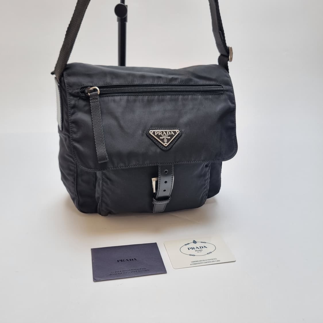 프라다 나일론 메신저백 크로스백 남녀공용(최상급, 개런티카드, 주우재백) 상품이미지3