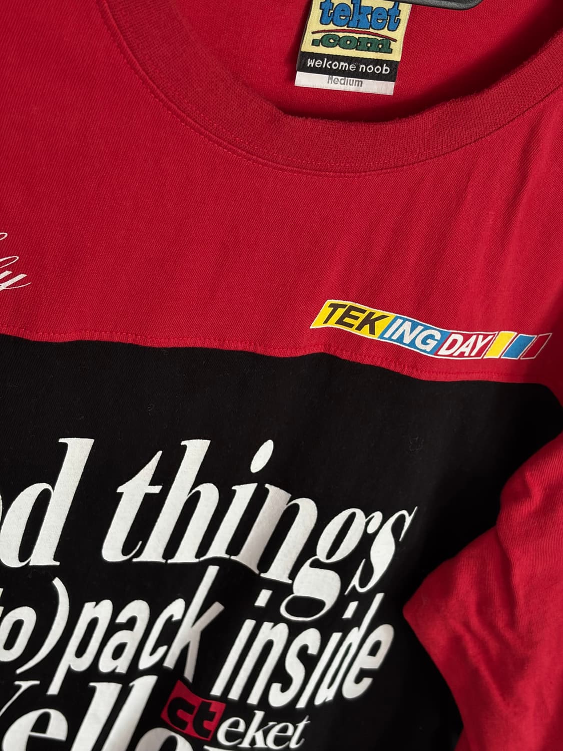테켓 롱슬리브 Taking Day L/S Tee 레드 M 상품이미지3