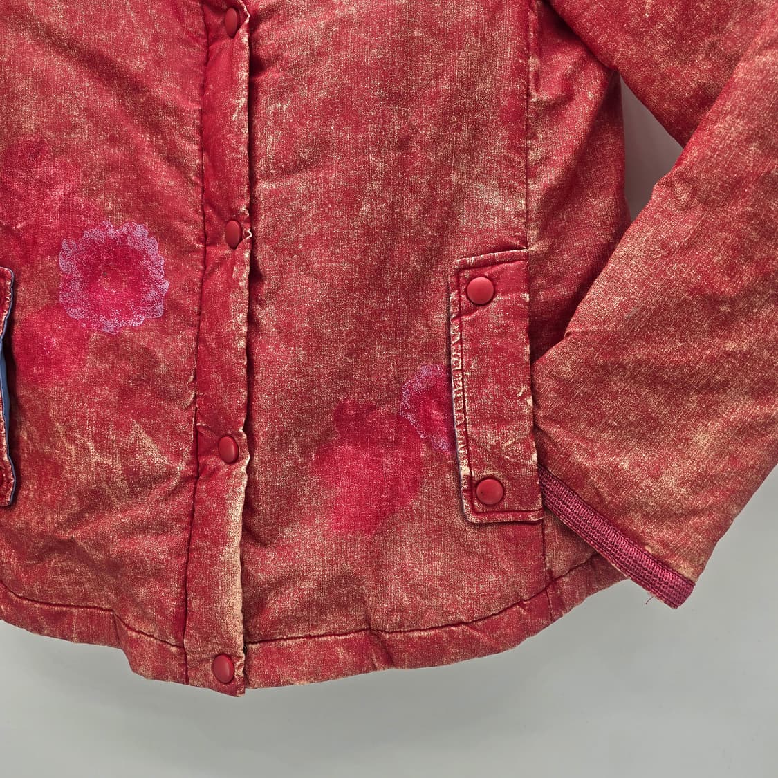 givy 레드 빈티지 후드 패딩 자켓 상품이미지3