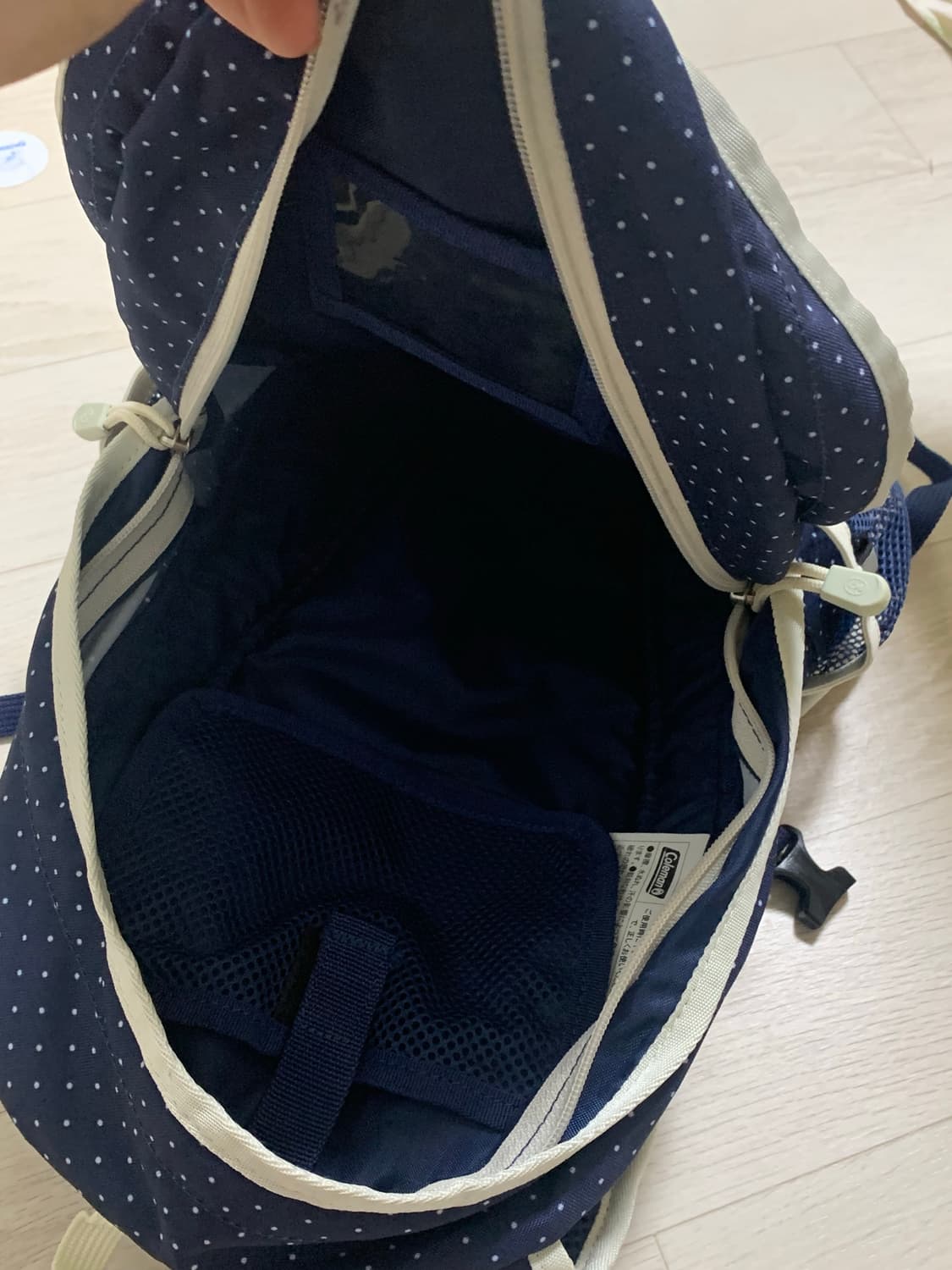콜맨 도트 백팩 일본 빈티지 모리걸 하구미 마루 카모메산장 카메 상품이미지3