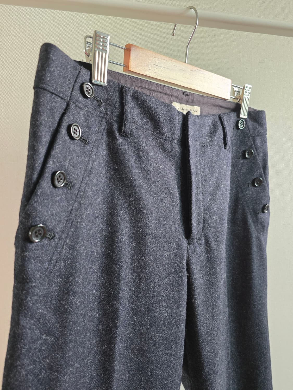 HUMAN WOMAN 울 더블버튼 슬랙스 상품이미지3