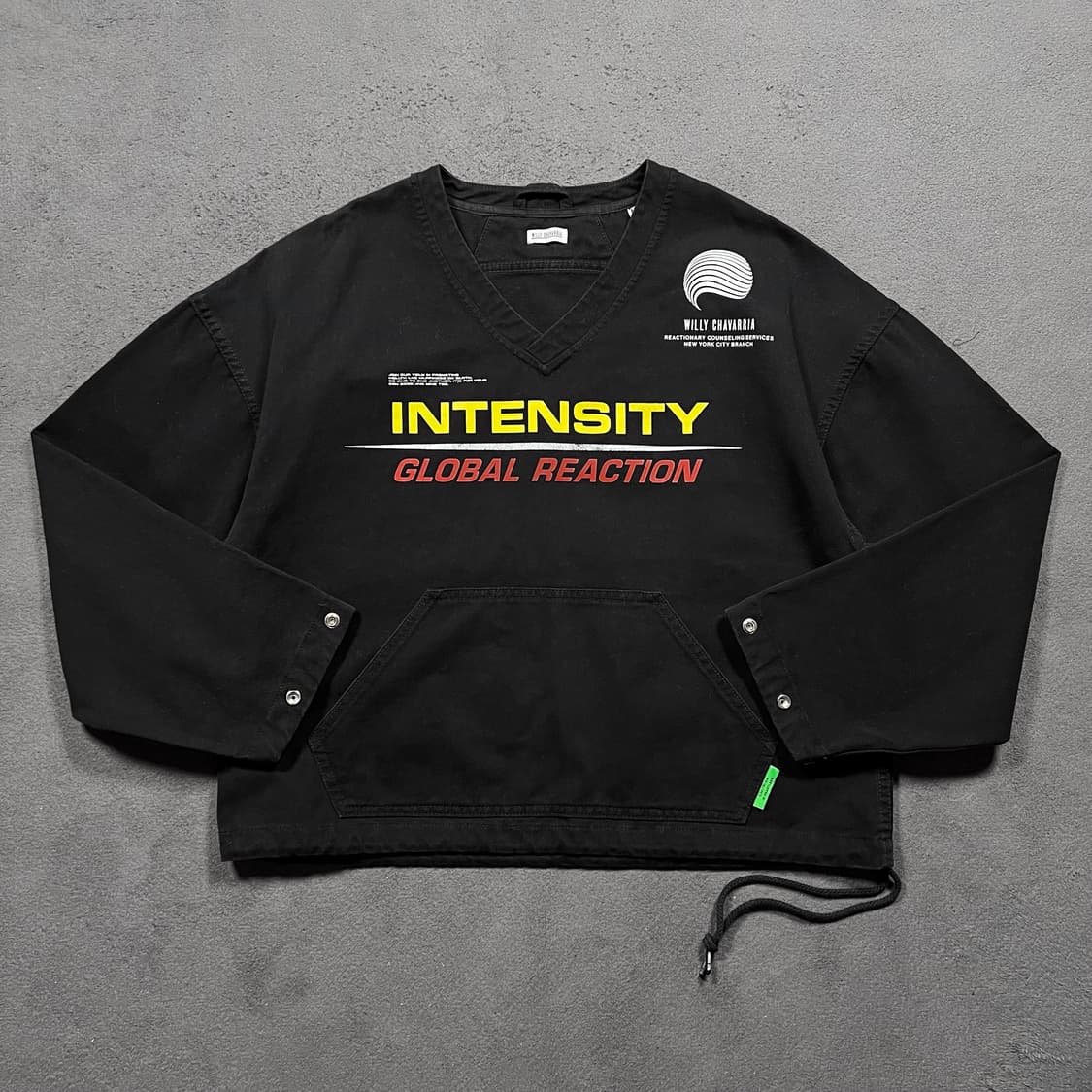 Willy Chavarria 윌리 차바리아 브이넥 코튼 롱 슬리브 상품이미지1