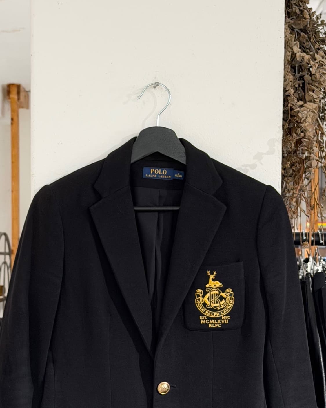 폴로 랄프로렌 블랙 금장자수 블레이저 자켓 상품이미지4