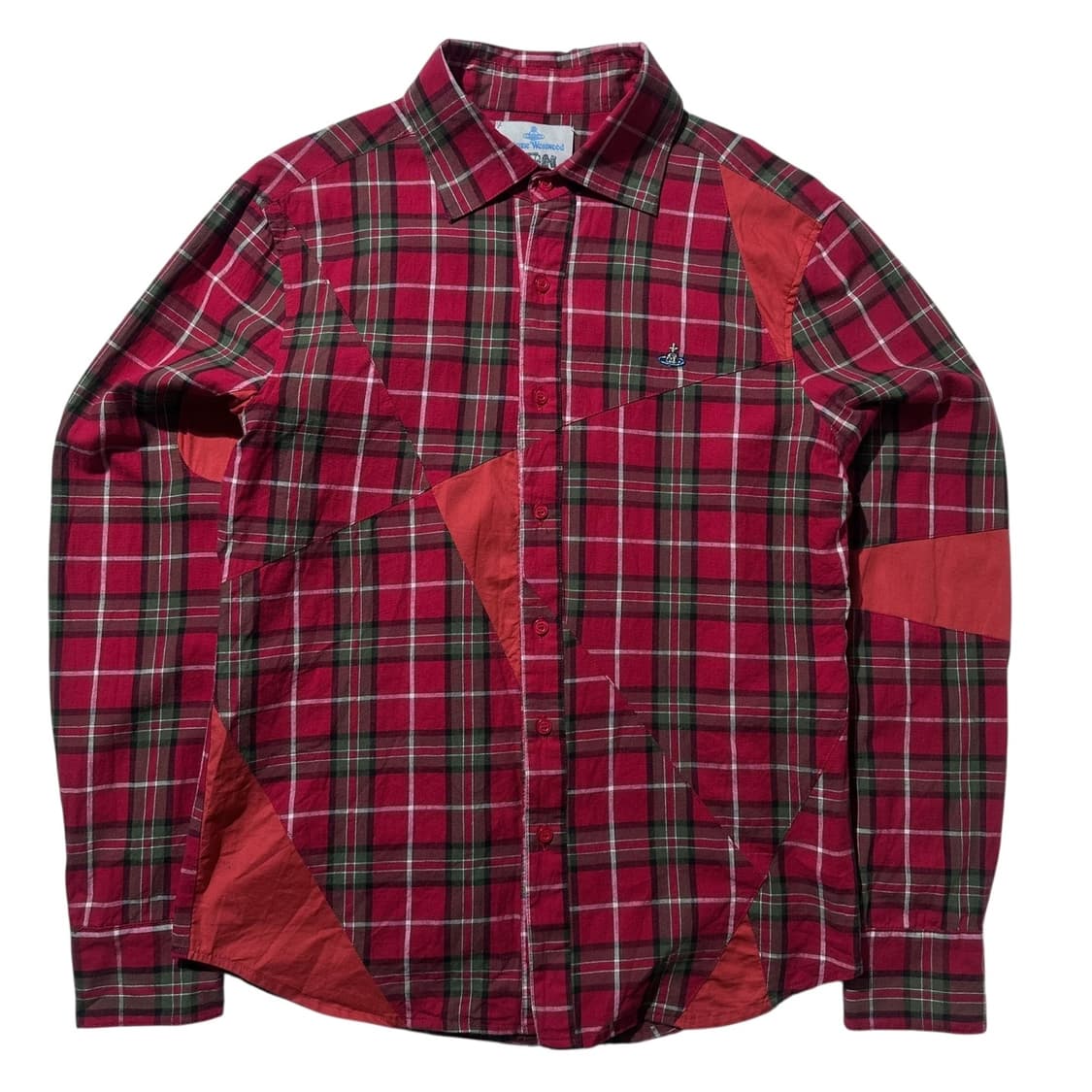 비비안 웨스트우드 ORB로고 체크 패치워크 셔츠  상품이미지1