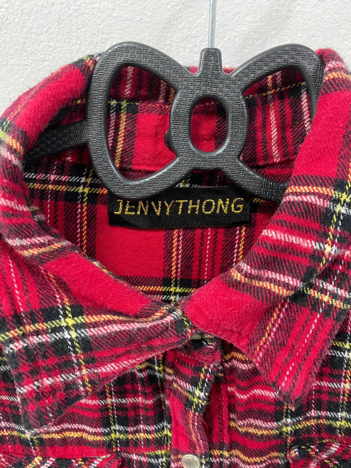 [JENNY THONG] 캐캐체 아무깔 체크 셔츠 상품이미지8