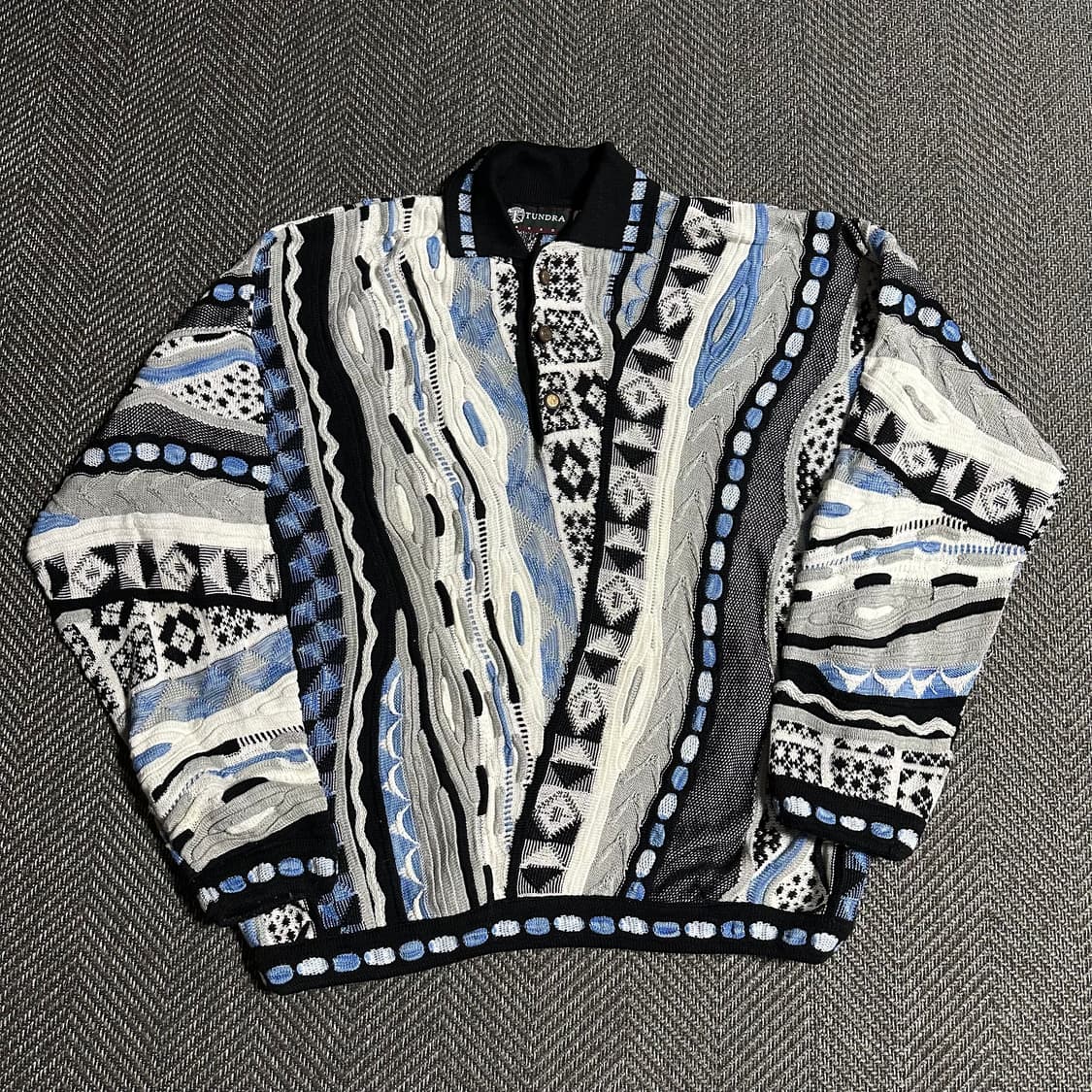 90s Tundra 3D Cable 카라 니트 상품이미지1