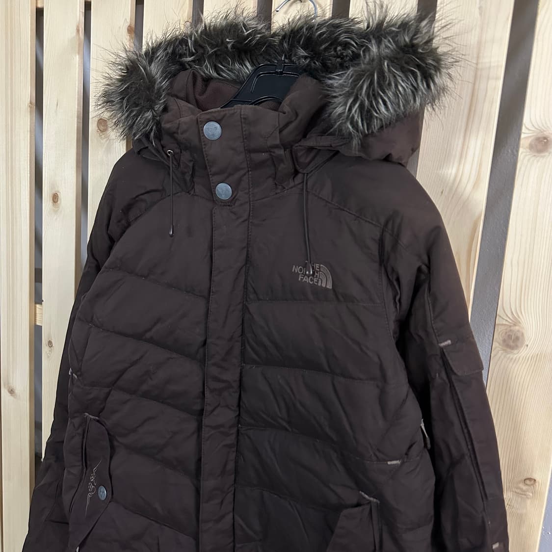 (M) 노스페이스 600 브라운 퍼 패딩 자켓 상품이미지3
