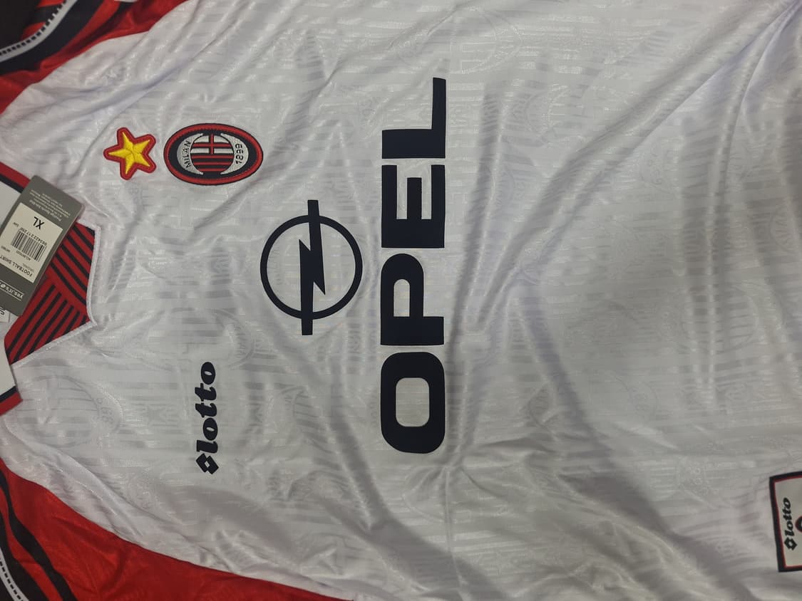 Ac밀란 레트로 빈티지 축구유니품 반팔 opel oem 상품이미지1