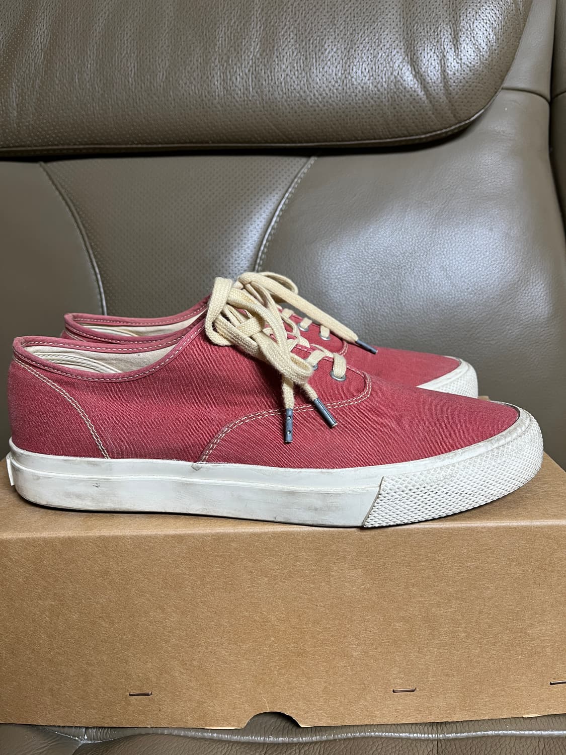 270] RRL 더블알엘 레드 캔버스 스니커즈 9D 상품이미지4