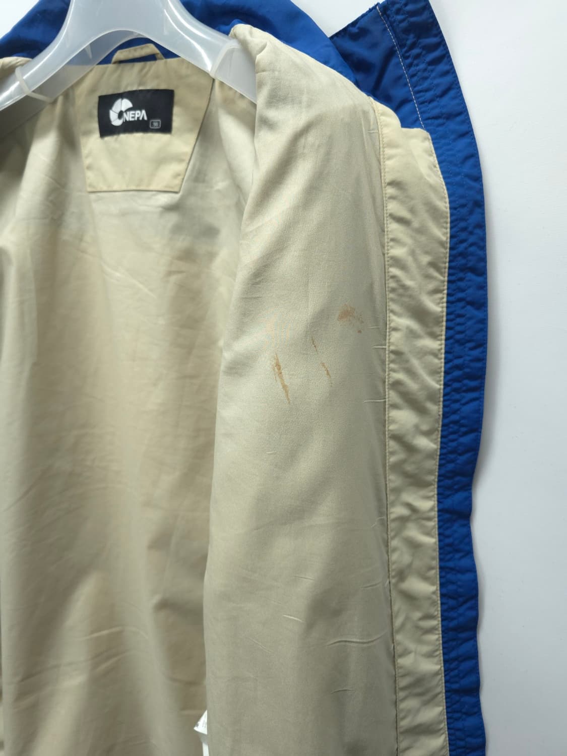 네파 여성 배색 바람막이 자켓 - 블루&베이지 (90사이즈) 상품이미지10