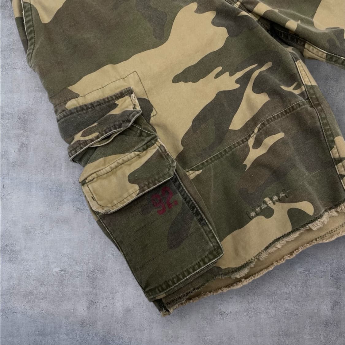 아베크롬비 Abercrombie 밀리터리 카모 하프 카고팬츠 30 상품이미지4